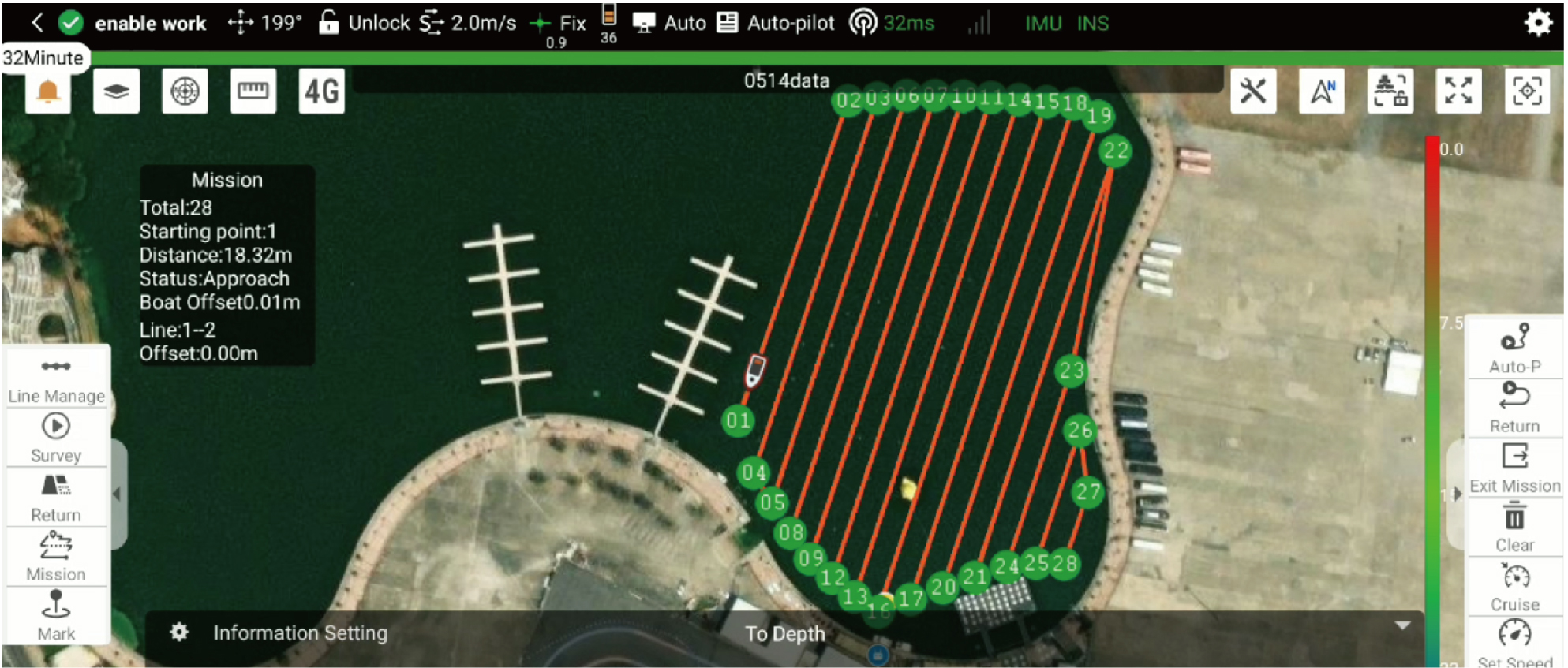 Mission planning with Google Maps interface