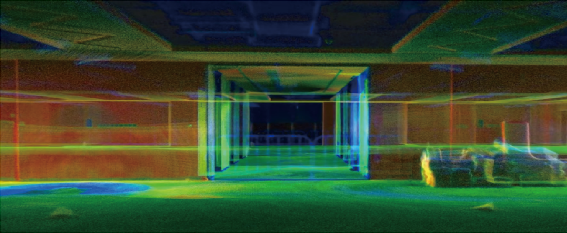 Point cloud and floor plan generated from point cloud data 1