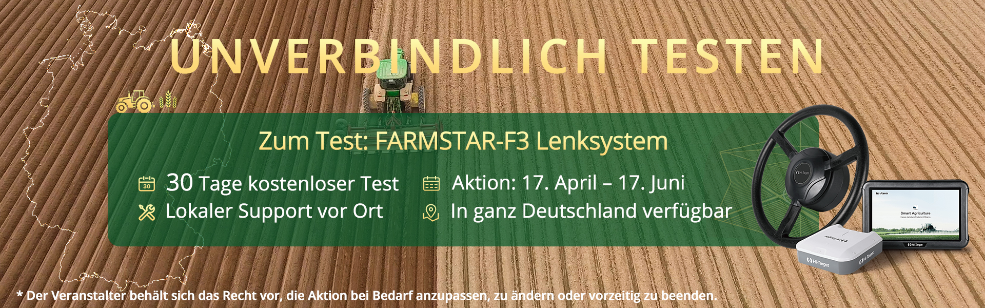 Zum Test FARMSTAR F3 Lenksystem